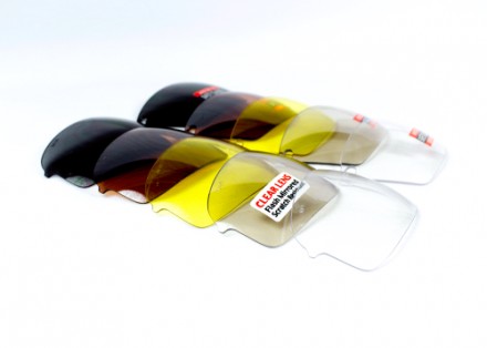 Спортивные защитные очки со сменными линзами (5 светофильтров в комплекте) Защит. . фото 4