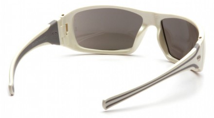 Спортивные очки со строгим дизайном Защитные очки Goliath в белой оправе от Pyra. . фото 5