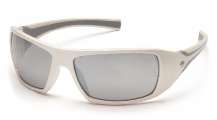 Спортивные очки со строгим дизайном Защитные очки Goliath в белой оправе от Pyra. . фото 2