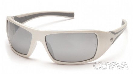 Спортивные очки со строгим дизайном Защитные очки Goliath в белой оправе от Pyra. . фото 1