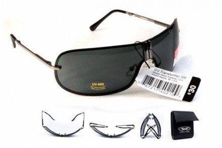 Складывающиеся солнцезащитные очки с металлической оправой Защитные очки Transfo. . фото 5