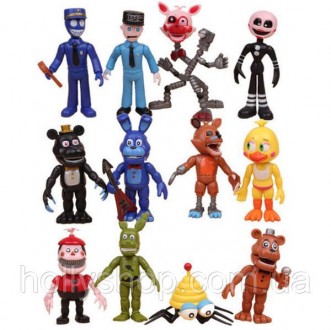 Комплект из 12 фигурок фигурок ФНАФ из игры 5 ночей с Фредди (FNAF), ~ 10см. Одесса. фото 1 Комплект из 12 фигурок фигурок ФНАФ из игры 5 ночей с Фредди (FNAF), ~ 10см. Одесса. фото 1