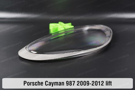Стекло на фару Porsche Cayman 987 Black (2009-2012) II поколение рестайлинг прав. . фото 8