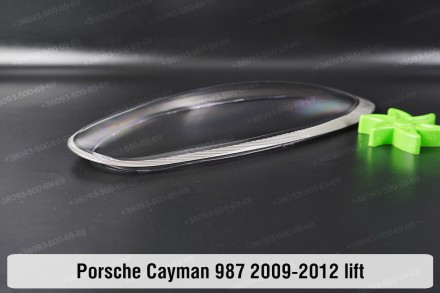 Стекло на фару Porsche Cayman 987 Black (2009-2012) II поколение рестайлинг прав. . фото 9