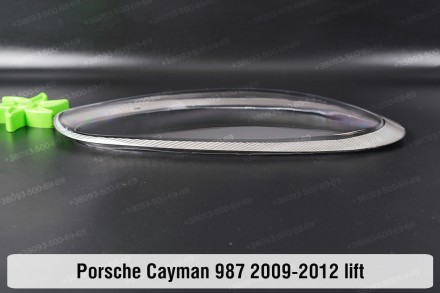 Стекло на фару Porsche Cayman 987 Black (2009-2012) II поколение рестайлинг прав. . фото 7