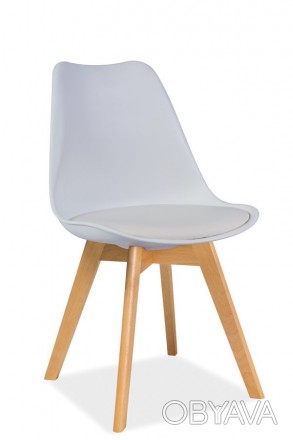 
Стілець Kris Білий / Бук : стильна і сучасна модель від меблевої компанії Signa. . фото 1