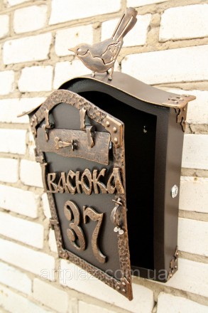 Кованый почтовый ящик с номером дома и адресом "Синичка" предназначен . . фото 5