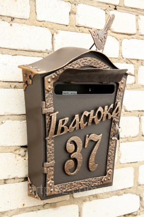 Кованый почтовый ящик с номером дома и адресом "Синичка" предназначен . . фото 4