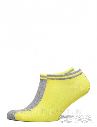 Puma Heritage Sneaker 2-pack gray/yellow &mdash, 281011001-003 - Низкие носки от. . фото 1