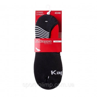Носки-следы&nbsp,Kappa 3-pack black &mdash, 93518209-2 плотно сидят на ноге не с. . фото 3