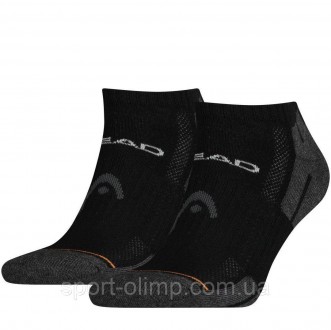Носки марки Head, модели&nbsp,Performance Sneaker 2-pack black/gray &mdash, 7410. . фото 2