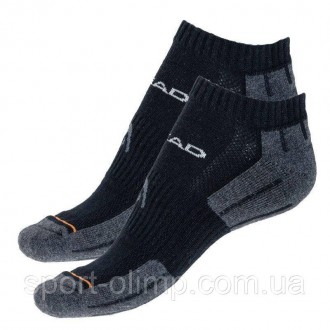 Носки марки Head, модели&nbsp,Performance Sneaker 2-pack black/gray &mdash, 7410. . фото 4