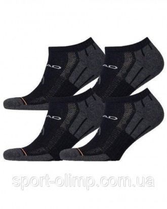 Носки марки Head, модели&nbsp,Performance Sneaker 2-pack black/gray &mdash, 7410. . фото 3