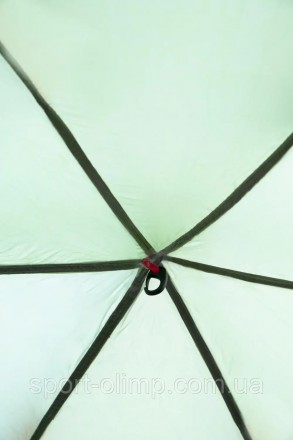 Большой шестигранный кемпинговый тент-шатер. Шатер Tramp Lite Mosquito green TLT. . фото 10