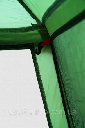 Большой шестигранный кемпинговый тент-шатер. Шатер Tramp Lite Mosquito green TLT. . фото 11