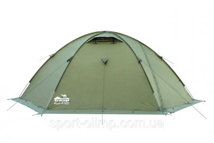 Трехместная экспедиционная палатка Tramp ROCK 4 (V2) Зеленая TRT-029-green
Трехм. . фото 3