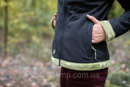 Жіноча куртка Tram Bia Серо/зел. 
Функціональна жіноча куртка з двошарового флис. . фото 5