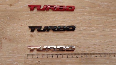 Металлическая декоративная наклейка turbo на авто или мото - для украшения кузов. . фото 6