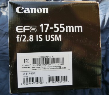 Canon Zoom Lens EF-S 17-55mm 1:2.8 IS USM:
Основные свойства	
EF-S (Electro-Fo. . фото 9