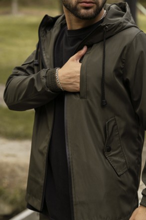 Чоловічий тактичний костюм Softshell Intruder хакі, куртка подовжена ззаду з кап. . фото 11