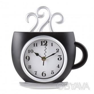 Настінний годинник "Кавова чашка, чорний" стане унікальною деталлю вашого затишн. . фото 1
