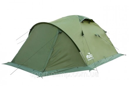 Экспедиционная четырехместная палатка Tramp Mountain 4 (V2) Зеленая TRT-024-gree. . фото 2