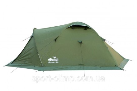 Экспедиционная четырехместная палатка Tramp Mountain 4 (V2) Зеленая TRT-024-gree. . фото 6