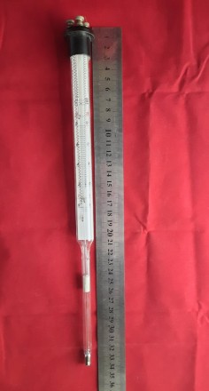 Термометр скляний ртутний електроконтактний ГОСТ 9871-61 занурювальний 120 мм +1. . фото 3