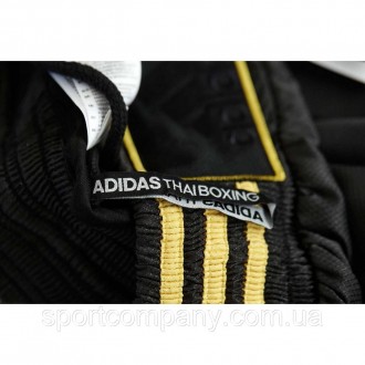 Шорты для тайского бокса и кикбоксинга муай-тай единоборств Adidas черные коротк. . фото 6