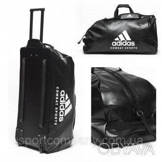 Спортивная дорожная сумка на колесах Adidas Combat Sports с выдвижной ручкой обь. . фото 1