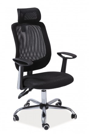
Комп&apos;ютерне крісло поворотне Q-118 Чорний : стильна і сучасна модель від м. . фото 2