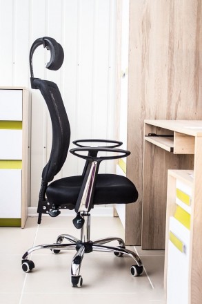 
Комп&apos;ютерне крісло поворотне Q-118 Чорний : стильна і сучасна модель від м. . фото 5
