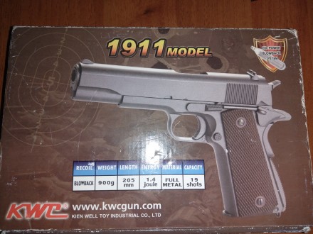Продам пневматичний пістолет Colt 1911 kwc blowback. Днепр. фото 1 Продам пневматичний пістолет Colt 1911 kwc blowback. Днепр. фото 1