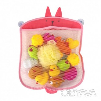 Дитяча сітка органайзер в ванну для зберігання іграшок на присосках. ПЕРЕВАГИ: -. . фото 1