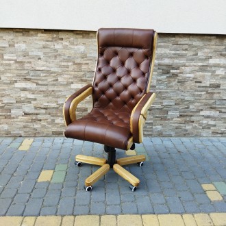Нові кабінетні крісла, ручна робота.
Дерев’яні елементи крісла виконані в. . фото 4
