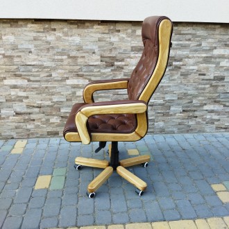 Нові кабінетні крісла, ручна робота.
Дерев’яні елементи крісла виконані в. . фото 13
