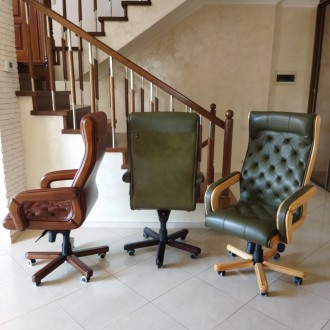 Нові директорські крісла, ручна робота.
Дерев’яні елементи крісла виконан. . фото 9
