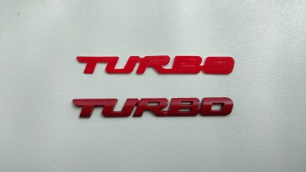 Декоративная Металлическая наклейка turbo на авто или мото - для украшения кузов. . фото 4