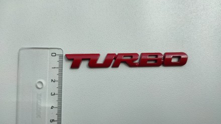 Декоративная Металлическая наклейка turbo на авто или мото - для украшения кузов. . фото 5