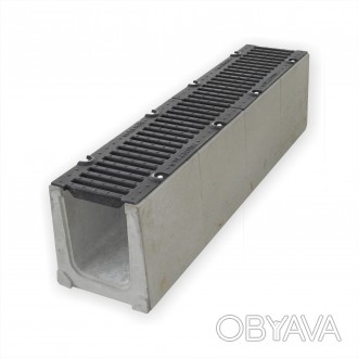 Лоток водовідвідний SUPER ЛВ-20.30.36 бетонний з решіткою щілинною чавунною (ком