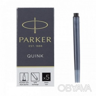 Картриджі Паркер Quink чорні 5 шт. 11 410BK
 
Тип:Чорнильні картриджі
Виробник:А. . фото 1