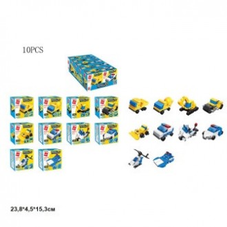 Конструктор BRICK 2105 Trans collector-Police engineering team 24-37дет.спак.10в. Харків. фото 1
