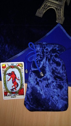 Продам новый набор: скатерть и мешок для карт Таро или рун, оракулов. Изготовлен. . фото 6