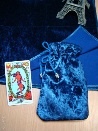 Продам новый набор: скатерть и мешок для карт Таро или рун, оракулов. Изготовлен. . фото 4