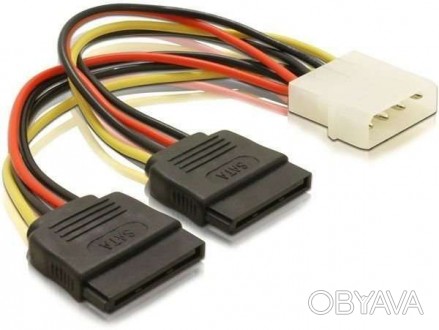 Качественный кабель питания для питания двух устройств с интерфейсом SATA (оптич. . фото 1