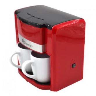 Капельная кофеварка Domotec MS-0705, 2 чашки, 500Вт, краснаяКофеварка капельная . . фото 3