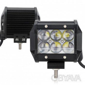  Автофара LED (6 LED) 5D-18W-MIX используется для установки на транспортные сред. . фото 1