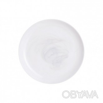 Обеденная тарелка Luminrac Diwali Marble White Q8840 (25см). . фото 1