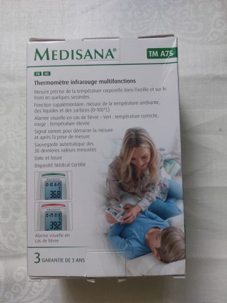 Продам новый безконтактный инфракрасный термометр 6в1 немецкой марки Medisana TM. . фото 10