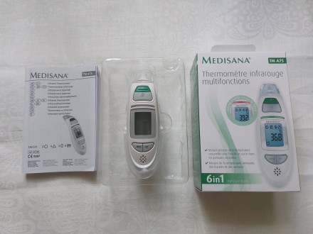 Продам новый безконтактный инфракрасный термометр 6в1 немецкой марки Medisana TM. . фото 3